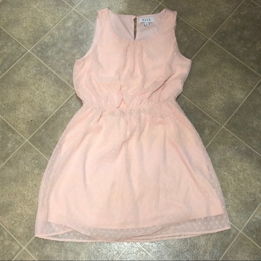 Elle Pink Chiffon Dress